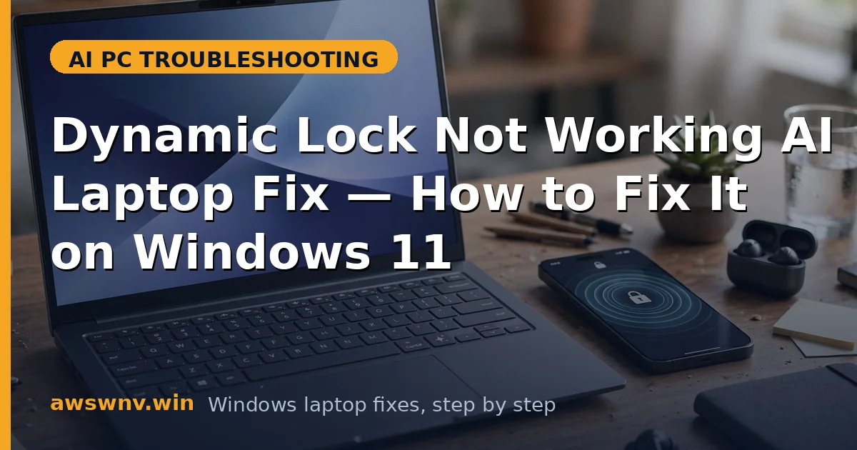 Dynamic Lock Not Working AI Laptop Fix — How to Fix It on Windows 11