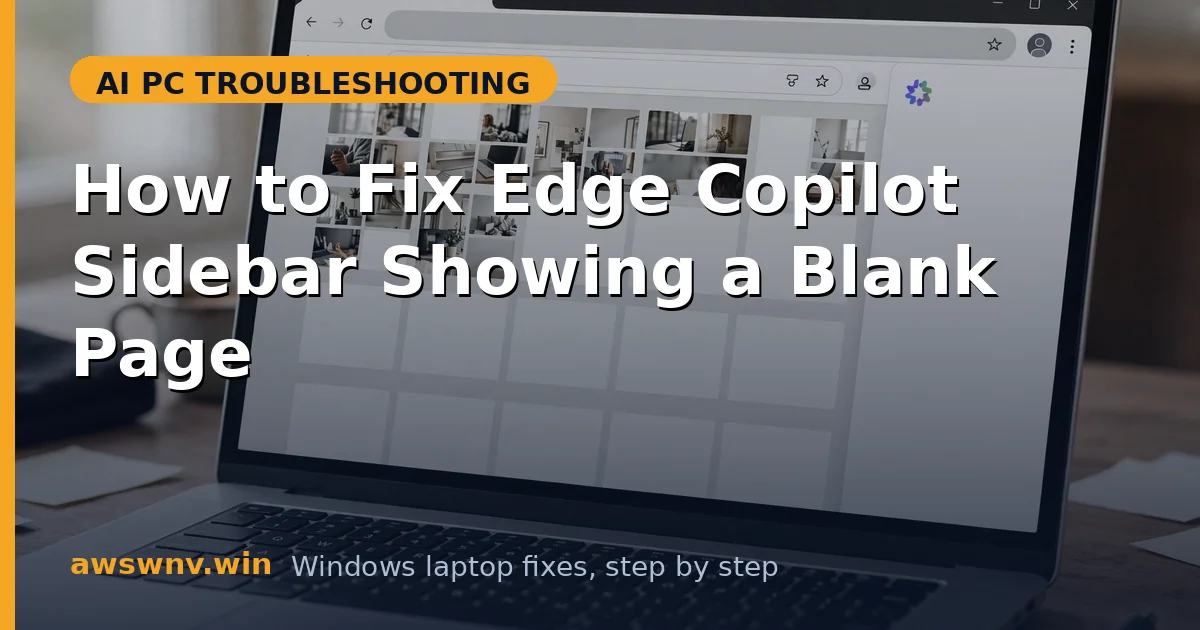 How to Fix Edge Copilot Sidebar Showing a Blank Page