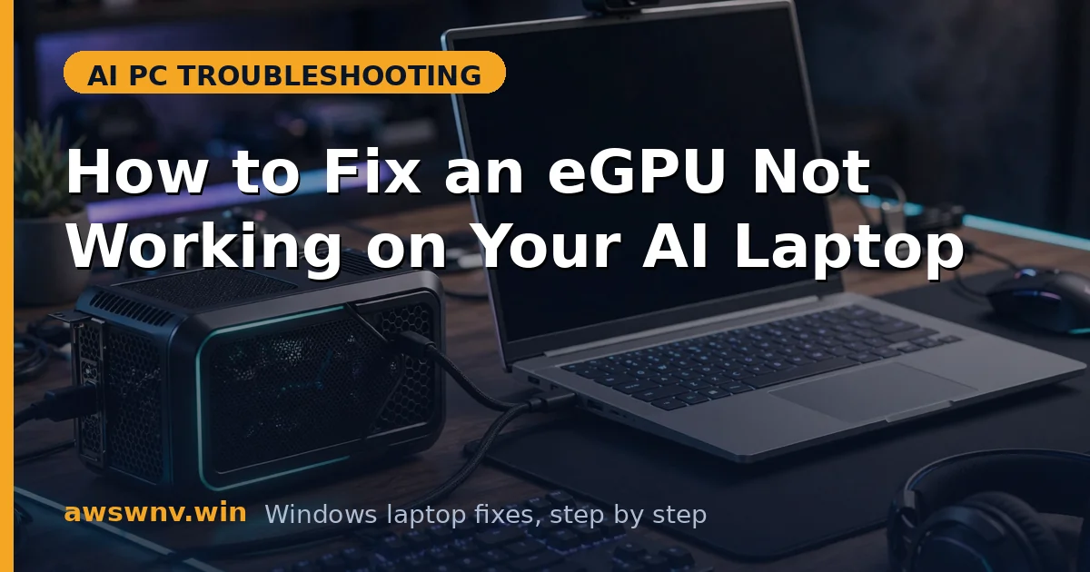 How to Fix an eGPU Not Working on Your AI Laptop