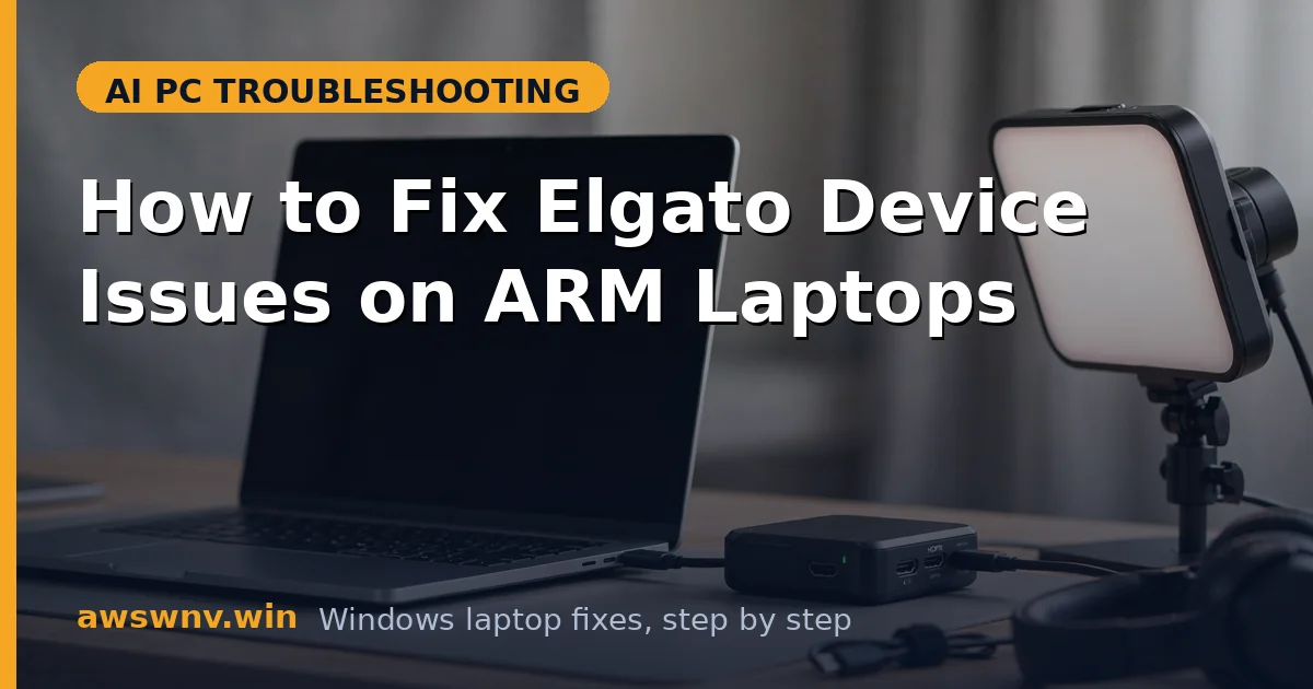 How to Fix Elgato Device Issues on ARM Laptops
