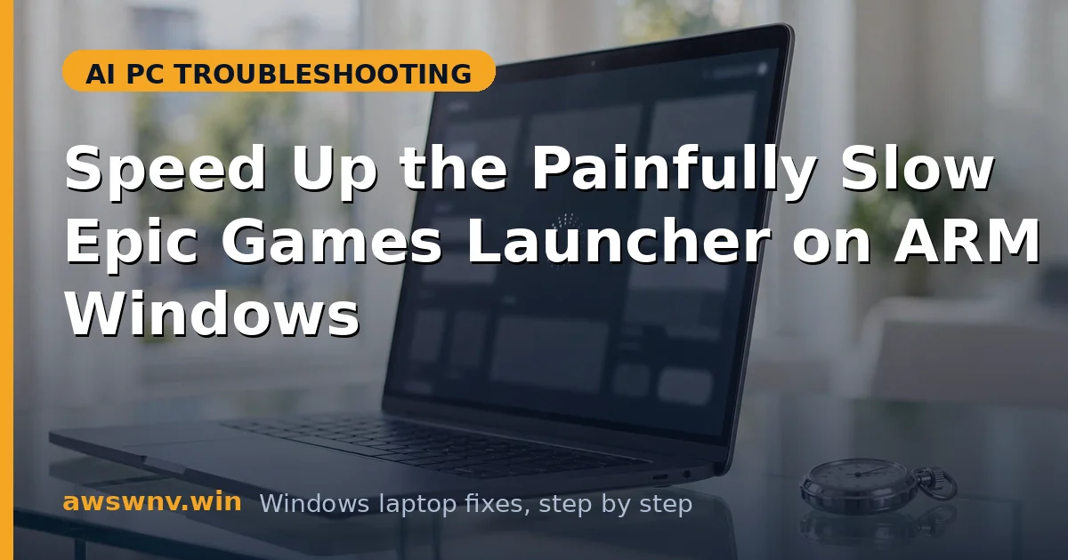 Speed Up the Painfully Slow Epic Games Launcher on ARM Windows