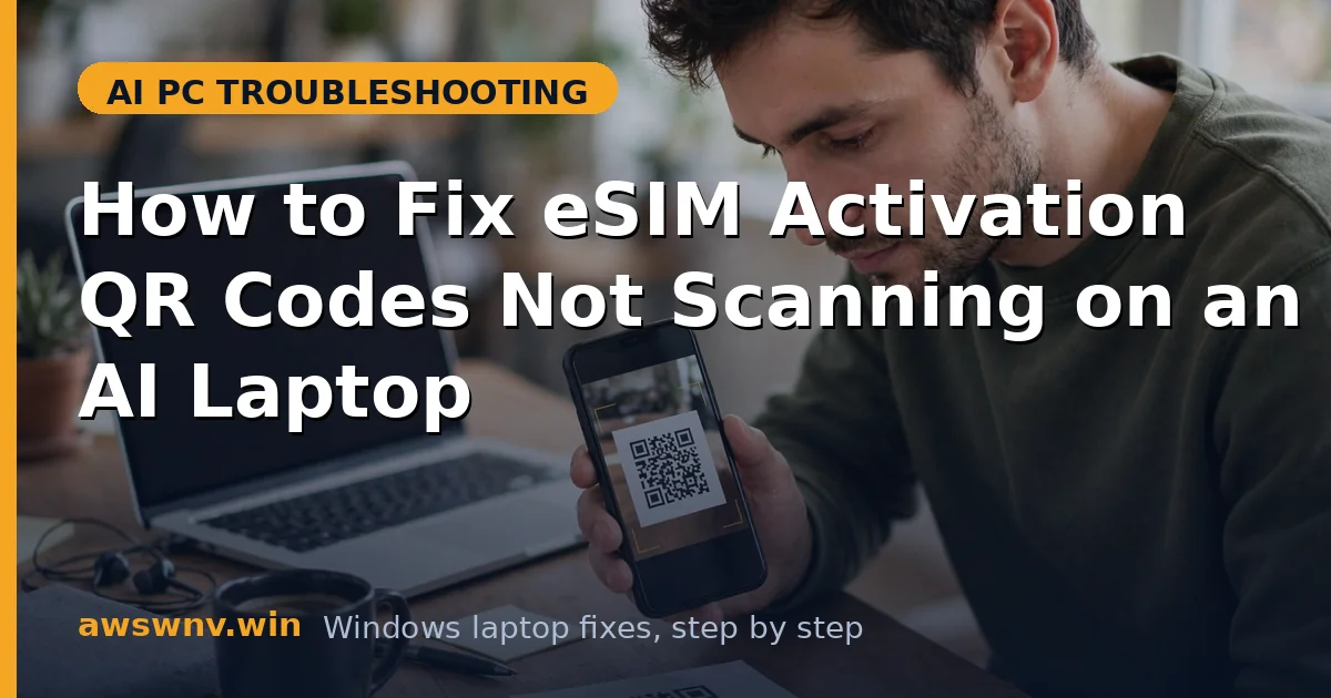 How to Fix eSIM Activation QR Codes Not Scanning on an AI Laptop