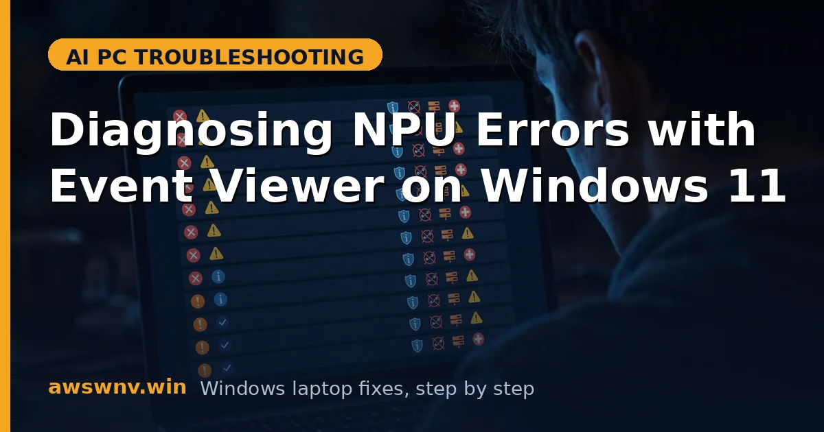 Diagnosing NPU Errors with Event Viewer on Windows 11