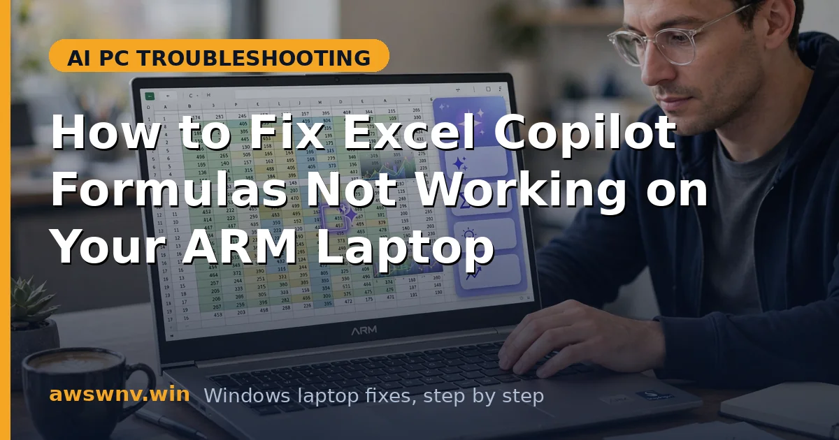 How to Fix Excel Copilot Formulas Not Working on Your ARM Laptop