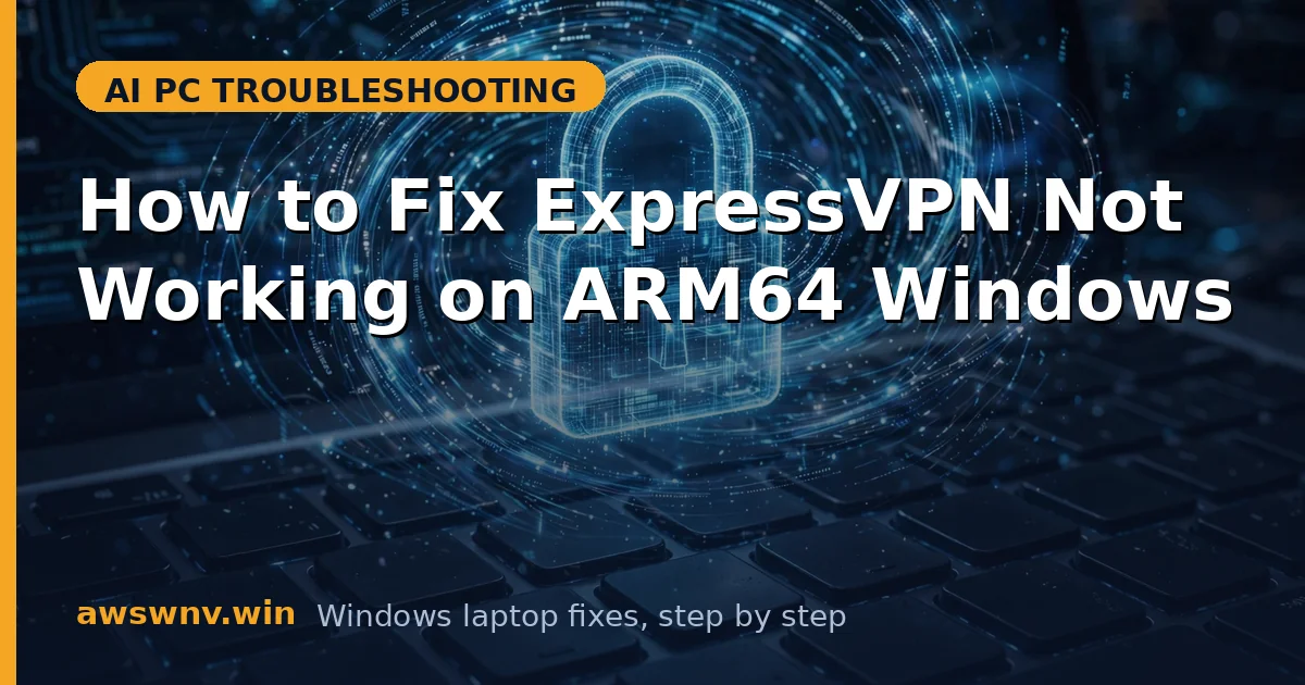How to Fix ExpressVPN Not Working on ARM64 Windows