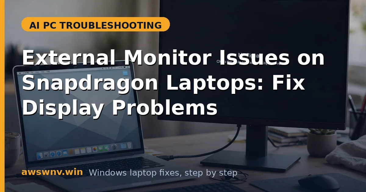 External Monitor Issues on Snapdragon Laptops: Fix Display Problems