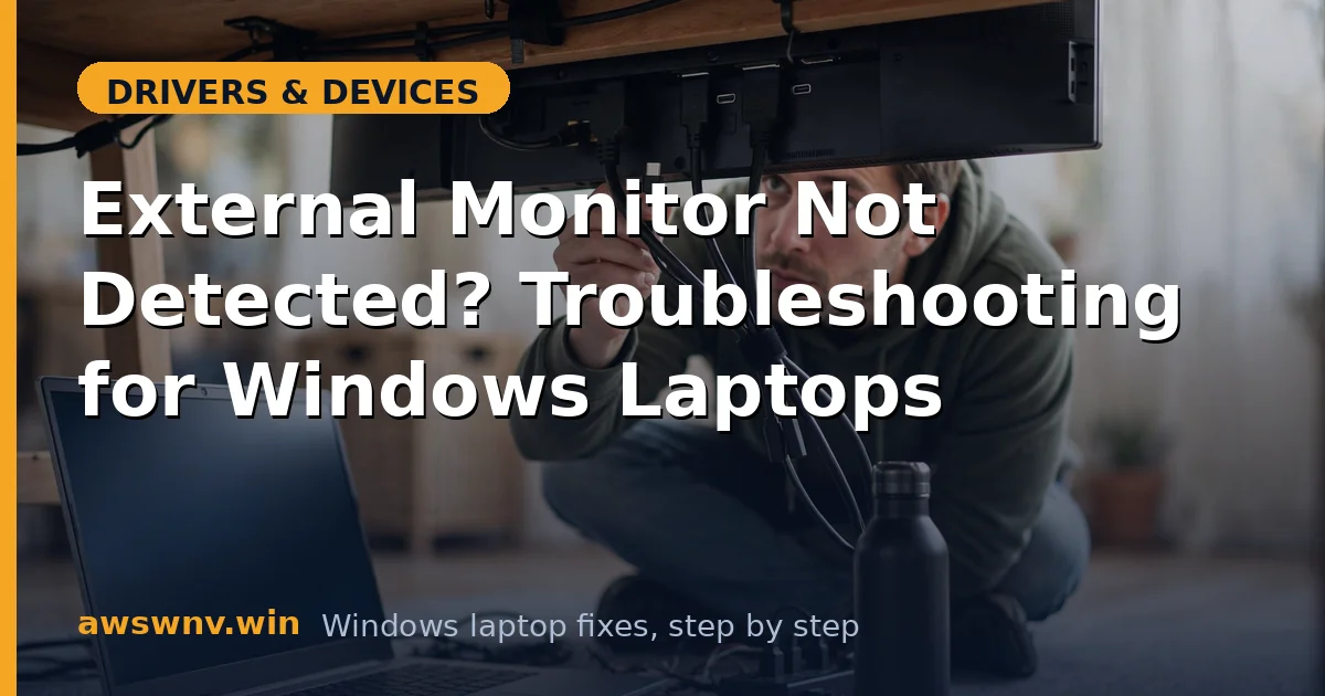 External Monitor Not Detected? Troubleshooting for Windows Laptops
