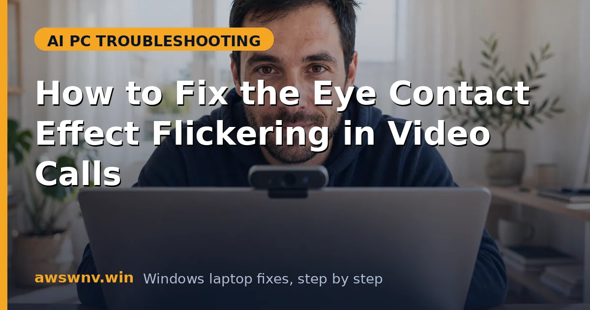 How to Fix the Eye Contact Effect Flickering in Video Calls