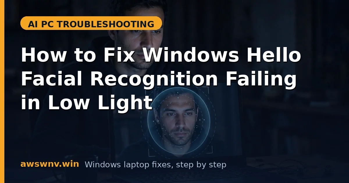 How to Fix Windows Hello Facial Recognition Failing in Low Light