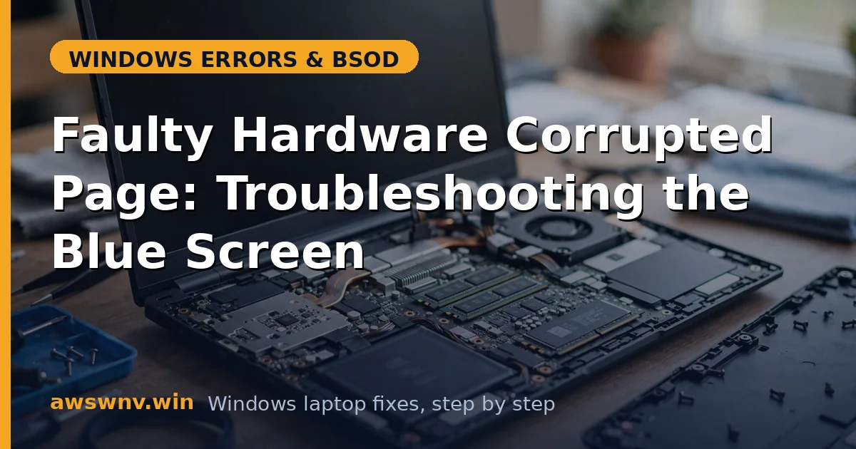 Faulty Hardware Corrupted Page: Troubleshooting the Blue Screen
