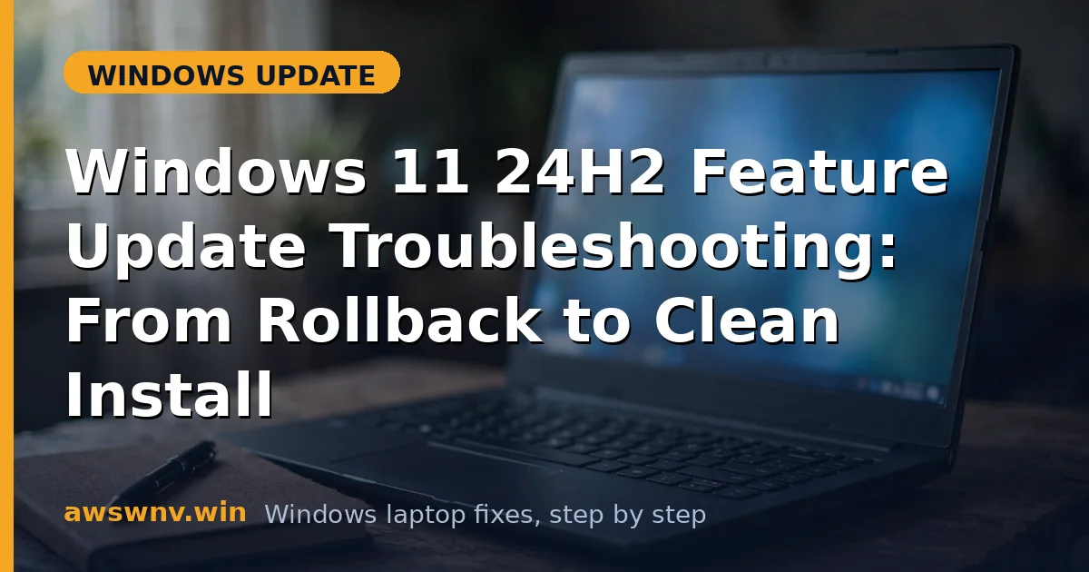 Windows 11 24H2 Feature Update Troubleshooting: From Rollback to Clean Install