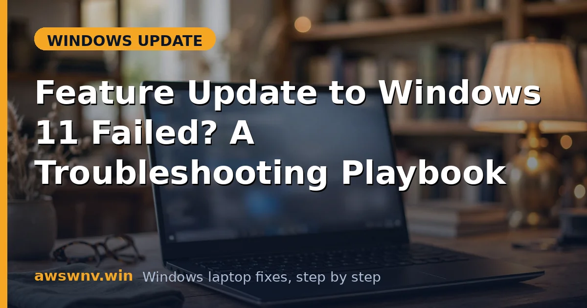 Feature Update to Windows 11 Failed? A Troubleshooting Playbook