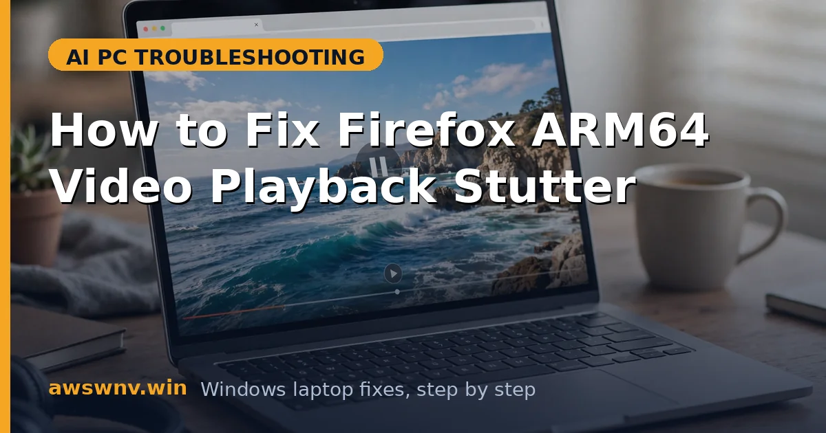 How to Fix Firefox ARM64 Video Playback Stutter