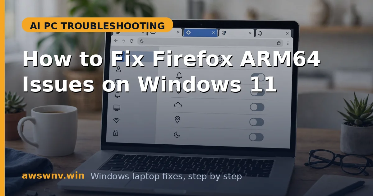 How to Fix Firefox ARM64 Issues on Windows 11