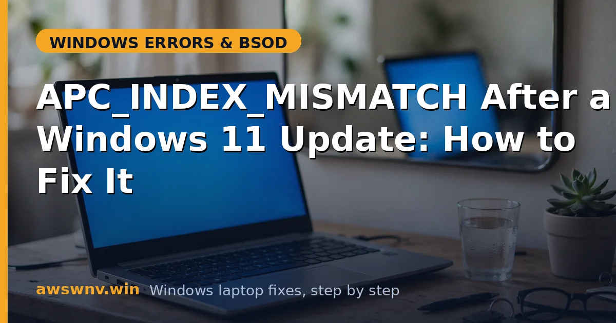 APC_INDEX_MISMATCH After a Windows 11 Update: How to Fix It