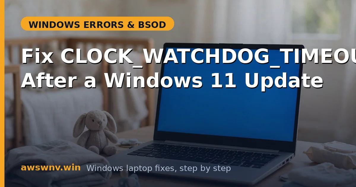 Fix CLOCK_WATCHDOG_TIMEOUT After a Windows 11 Update