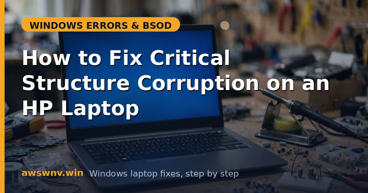 How to Fix Critical Structure Corruption on an HP Laptop
