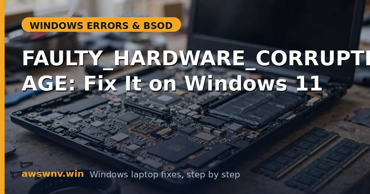 FAULTY_HARDWARE_CORRUPTED_PAGE: Fix It on Windows 11