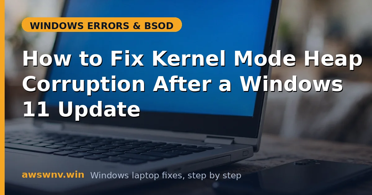 How to Fix Kernel Mode Heap Corruption After a Windows 11 Update