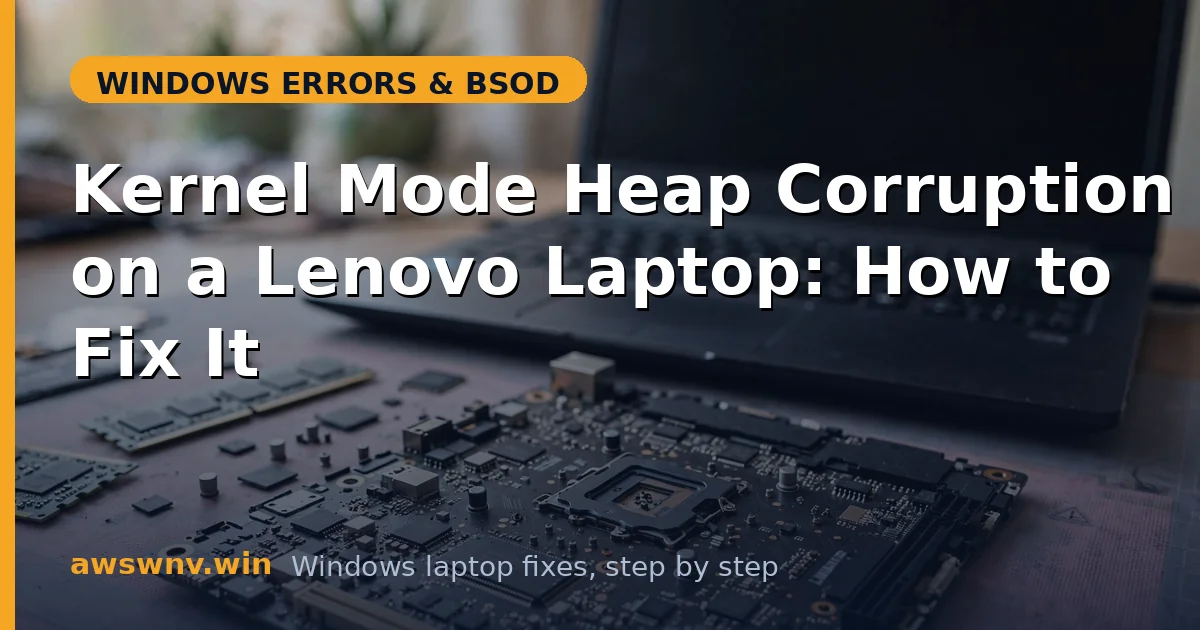 Kernel Mode Heap Corruption on a Lenovo Laptop: How to Fix It