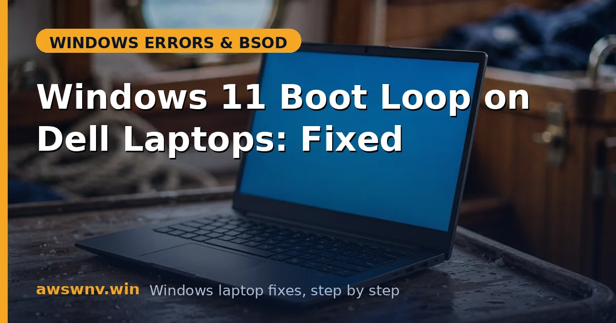 Windows 11 Boot Loop on Dell Laptops: Fixed