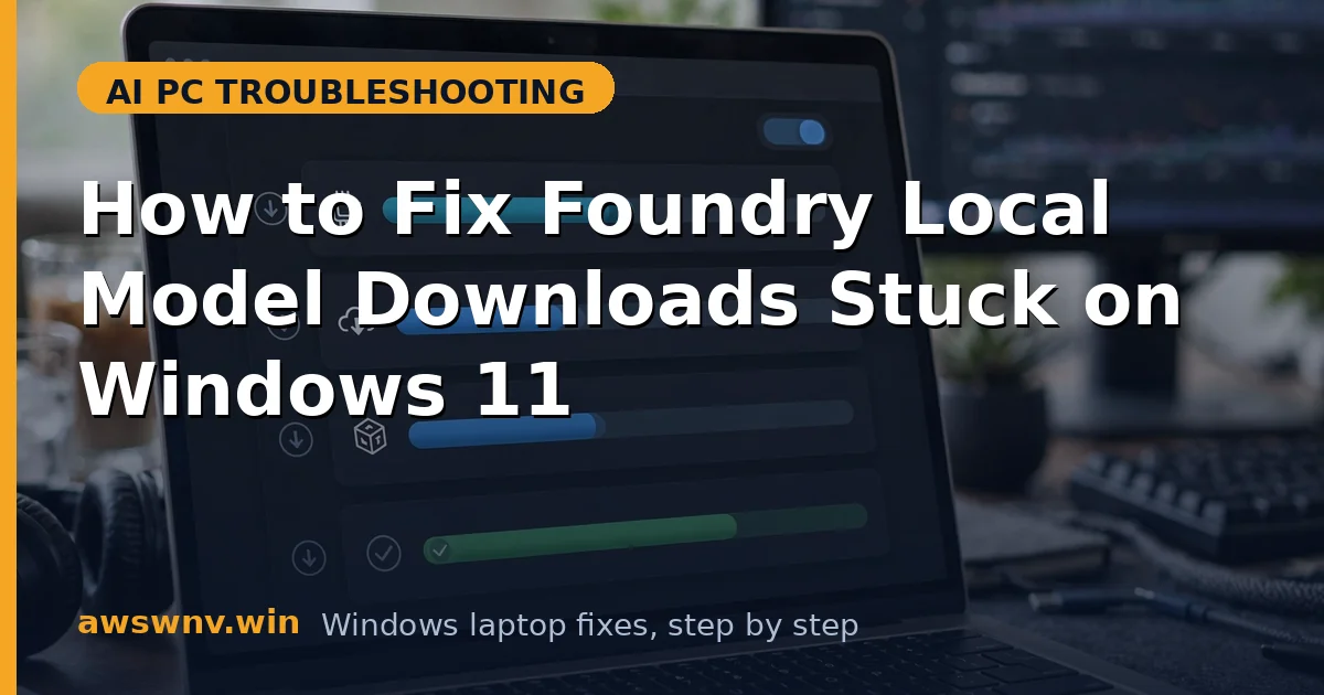 How to Fix Foundry Local Model Downloads Stuck on Windows 11