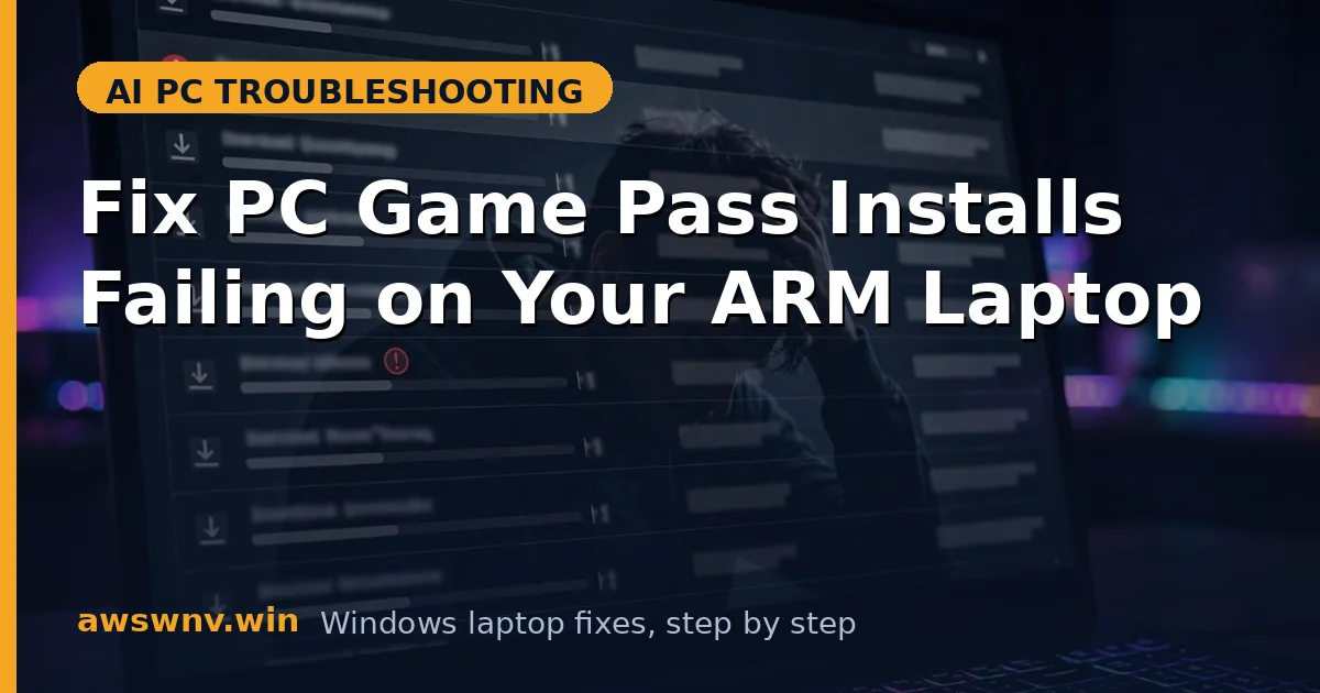 Fix PC Game Pass Installs Failing on Your ARM Laptop