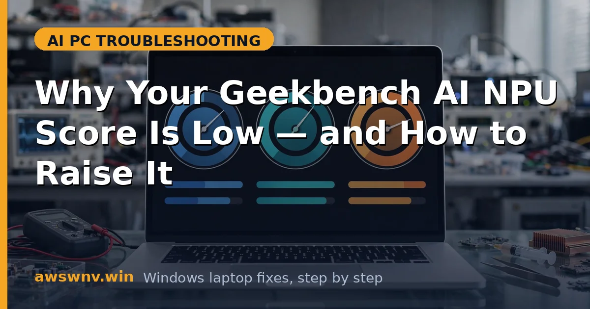 Why Your Geekbench AI NPU Score Is Low — and How to Raise It