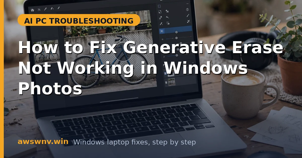 How to Fix Generative Erase Not Working in Windows Photos