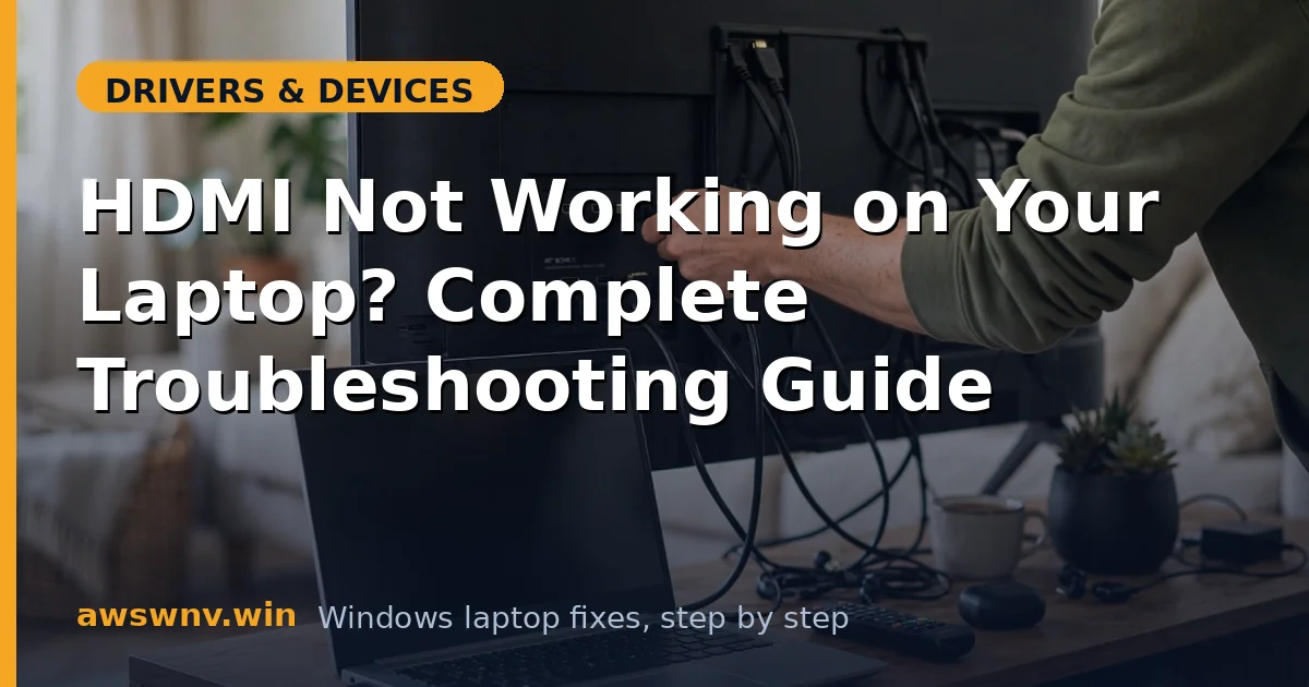 HDMI Not Working on Your Laptop? Complete Troubleshooting Guide
