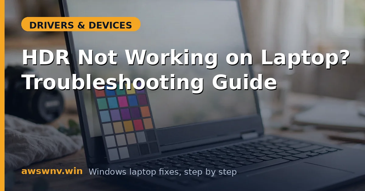 HDR Not Working on Laptop? Troubleshooting Guide