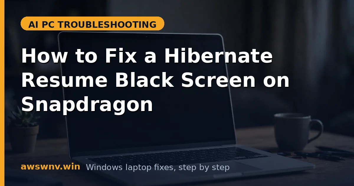 How to Fix a Hibernate Resume Black Screen on Snapdragon