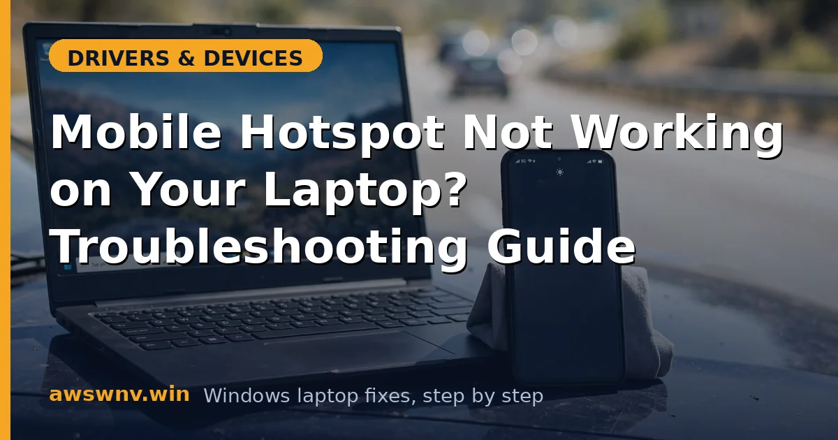 Mobile Hotspot Not Working on Your Laptop? Troubleshooting Guide