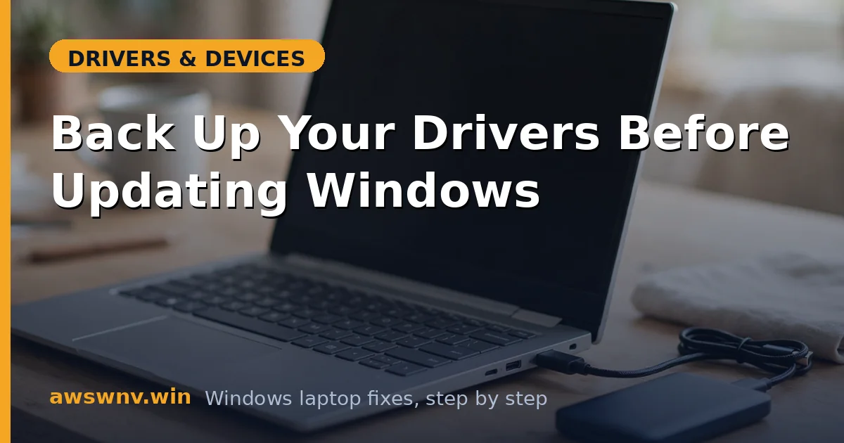 Back Up Your Drivers Before Updating Windows