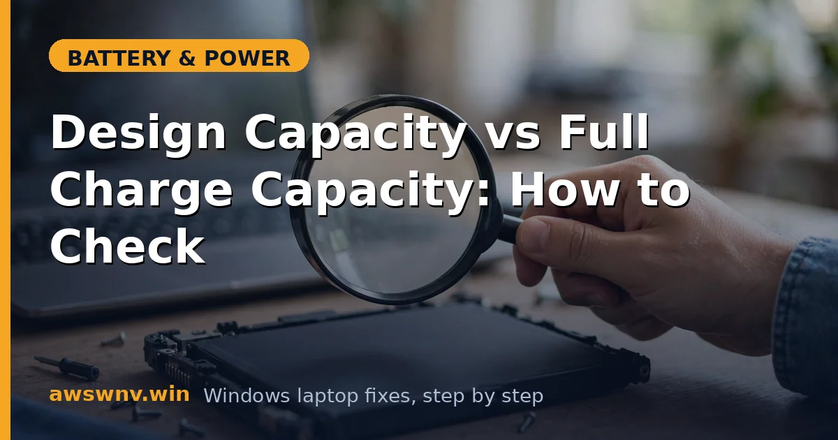 Design Capacity vs Full Charge Capacity: How to Check