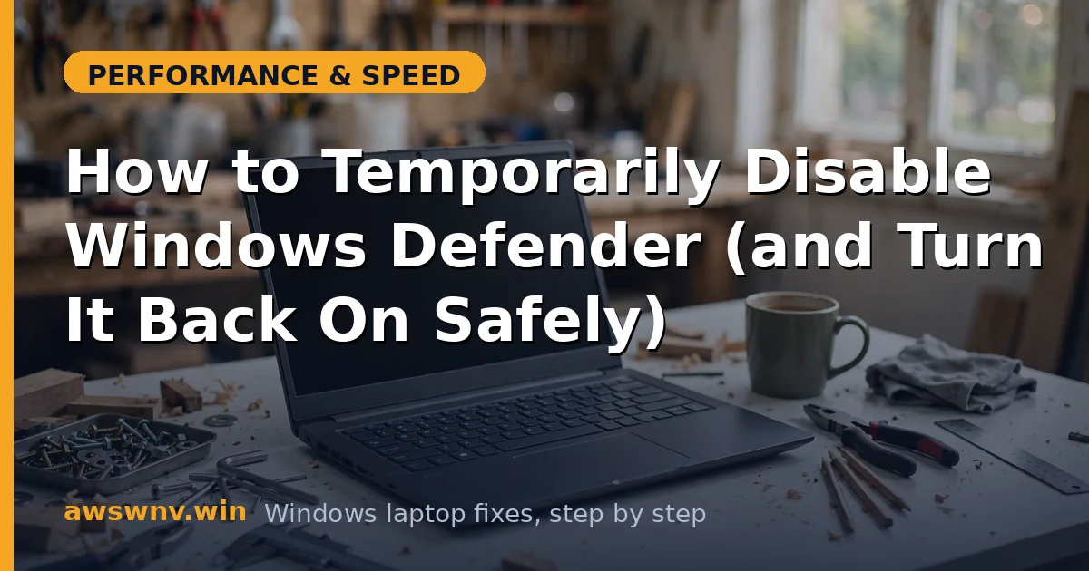 How to Temporarily Disable Windows Defender (and Turn It Back On Safely)