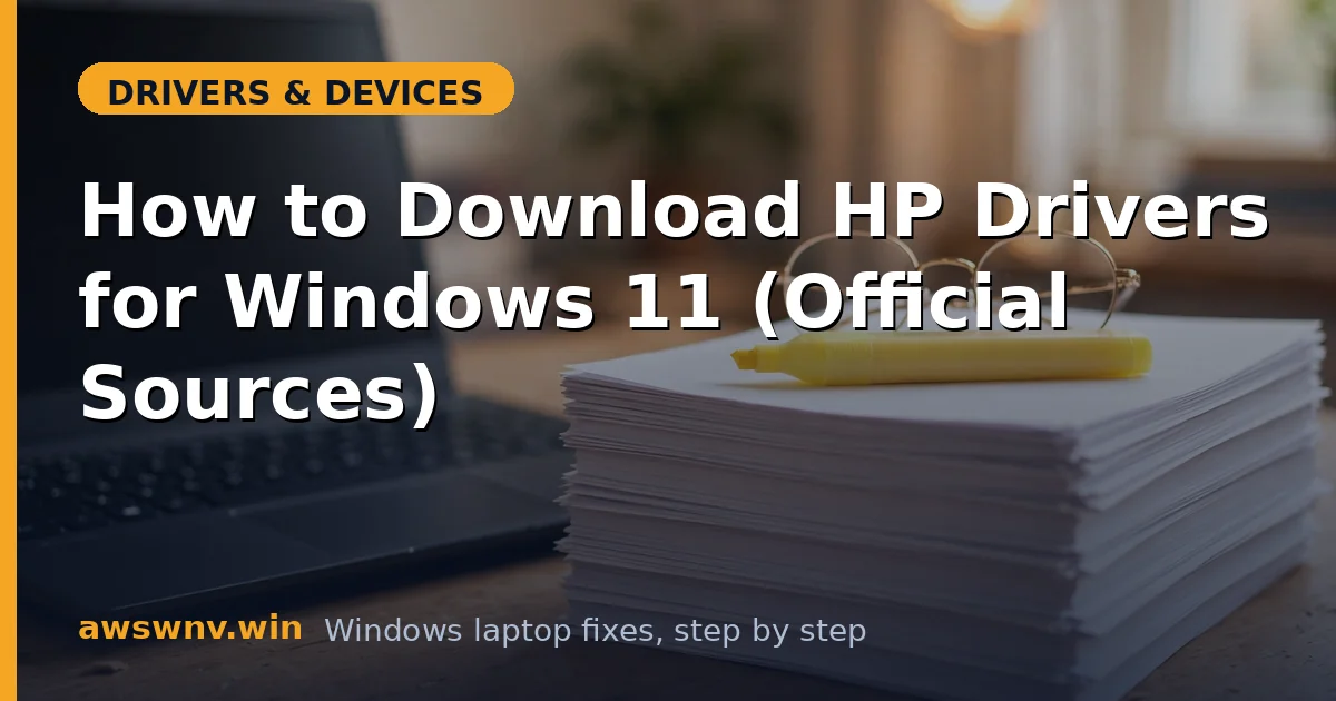 How to Download HP Drivers for Windows 11 (Official Sources)