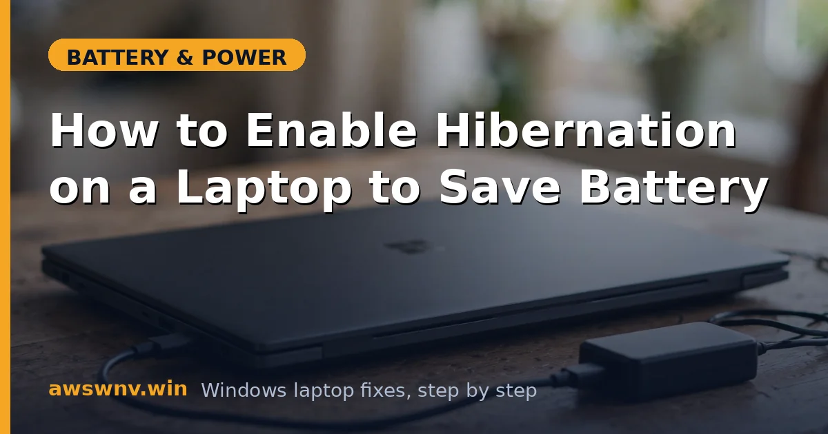 How to Enable Hibernation on a Laptop to Save Battery