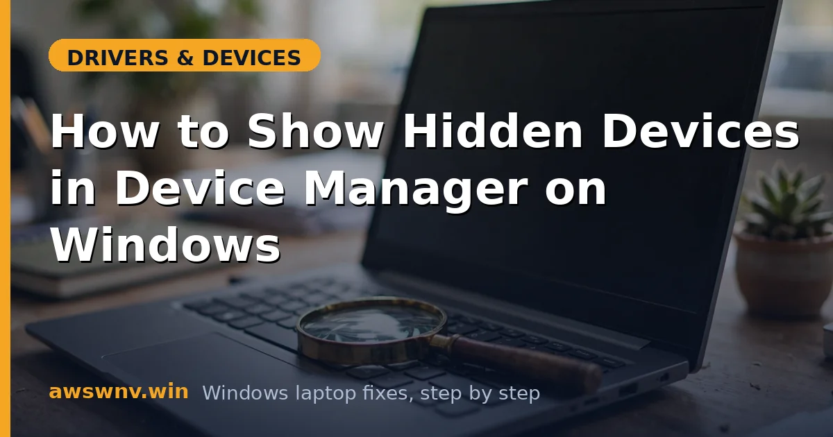 How to Show Hidden Devices in Device Manager on Windows