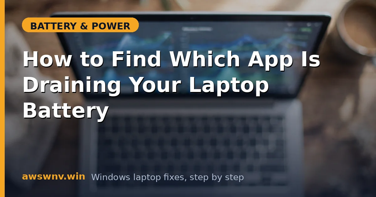 How to Find Which App Is Draining Your Laptop Battery