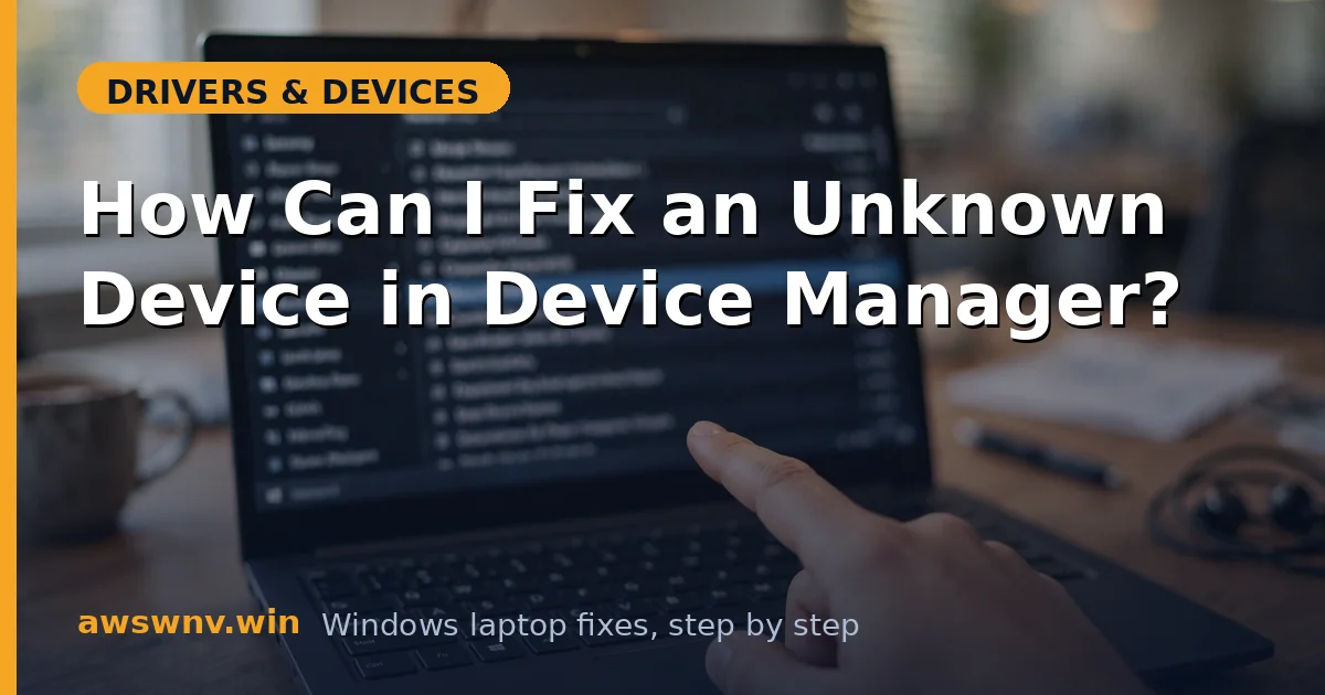 How Can I Fix an Unknown Device in Device Manager?