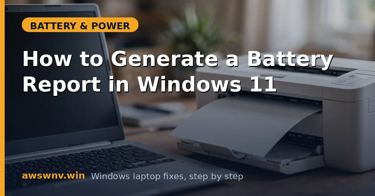 How to Generate a Battery Report in Windows 11