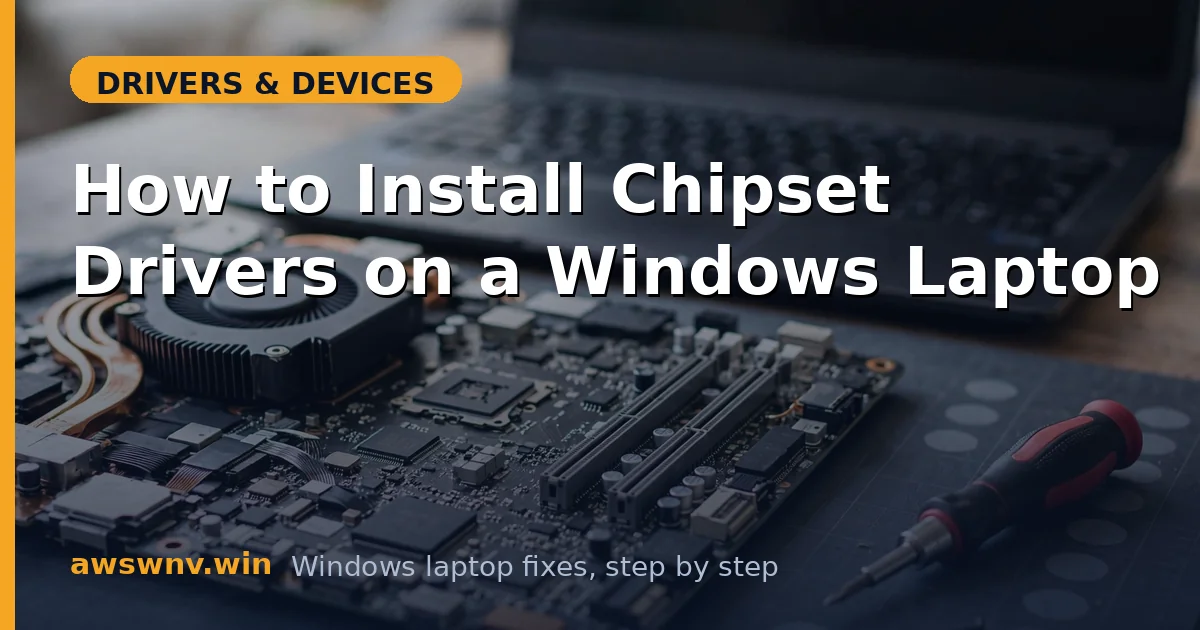 How to Install Chipset Drivers on a Windows Laptop