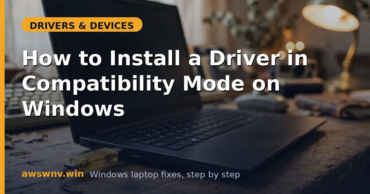 How to Install a Driver in Compatibility Mode on Windows