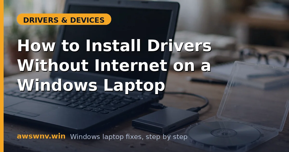 How to Install Drivers Without Internet on a Windows Laptop
