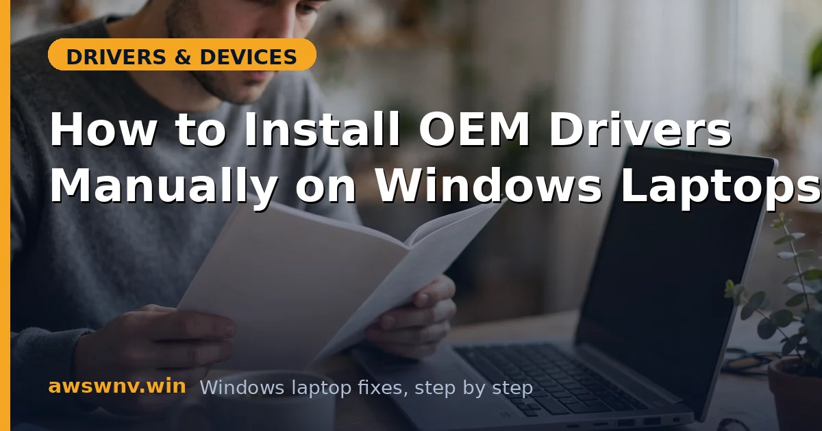 How to Install OEM Drivers Manually on Windows Laptops