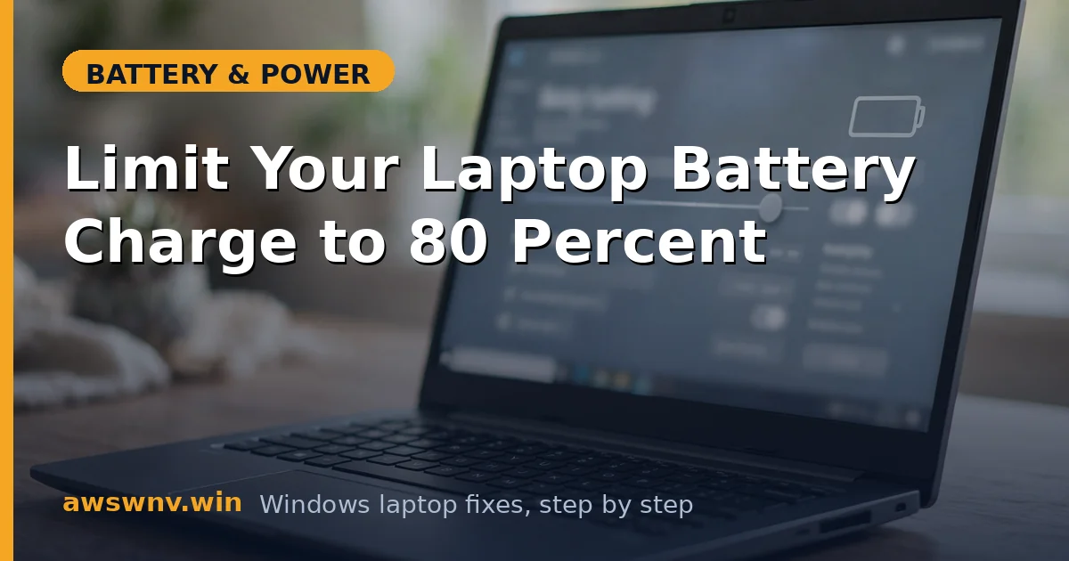 Limit Your Laptop Battery Charge to 80 Percent