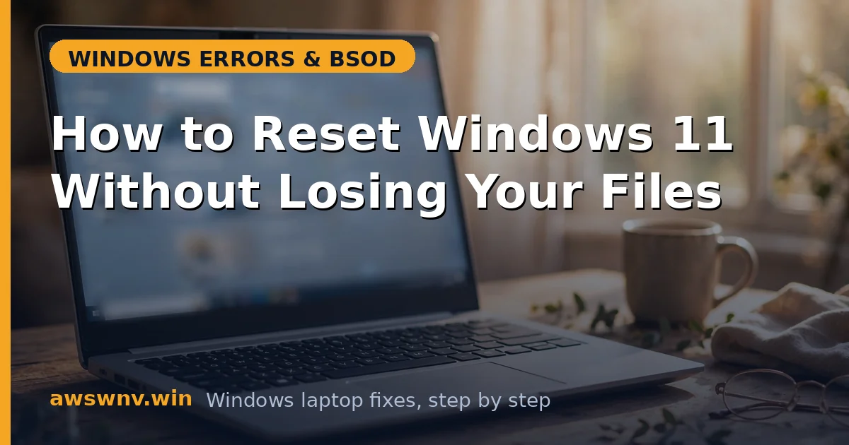 How to Reset Windows 11 Without Losing Your Files