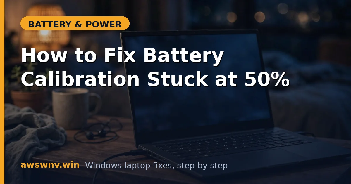 How to Fix Battery Calibration Stuck at 50%