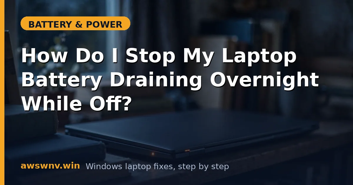 How Do I Stop My Laptop Battery Draining Overnight While Off?